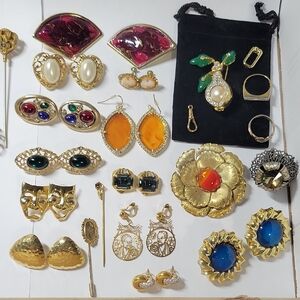 Elegant Gold Tone Jewelry Lot
